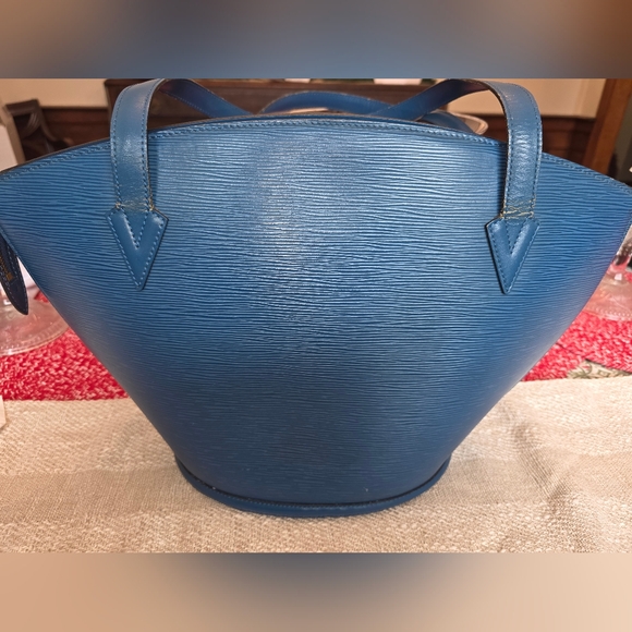 Vintage Authentic Louis Vuitton Blue Epi Saint Jacques Shoulder Bag - Picture 3 of 16